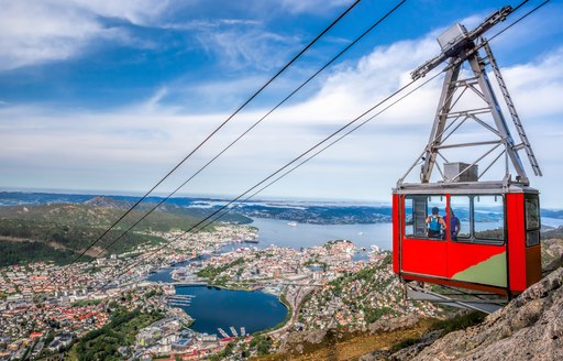 Ulriken cable car in Bergen, Norway