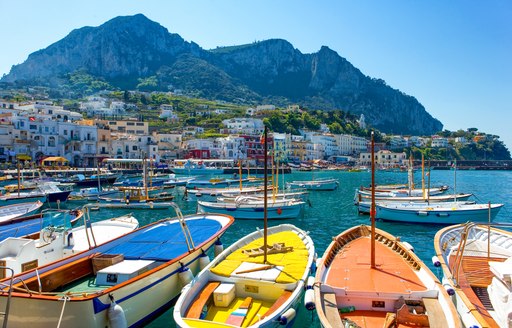 Italian fishing boats in Marina Grande harbor