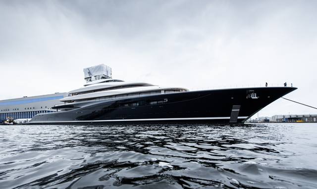 Feadship celebrates milestone launch of 119m fuel cell powered Project 821 