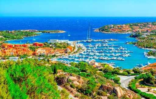 Porto Cervo marina in Sardinia, Italy