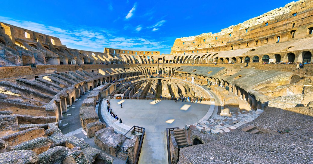 Inside Roman amphitheatre in Pula