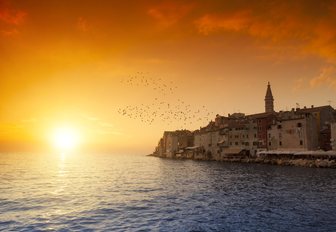 Sunsetting over Split, Croatia